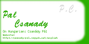 pal csanady business card