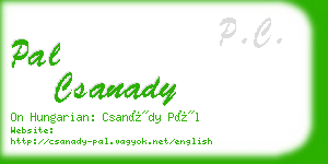 pal csanady business card
